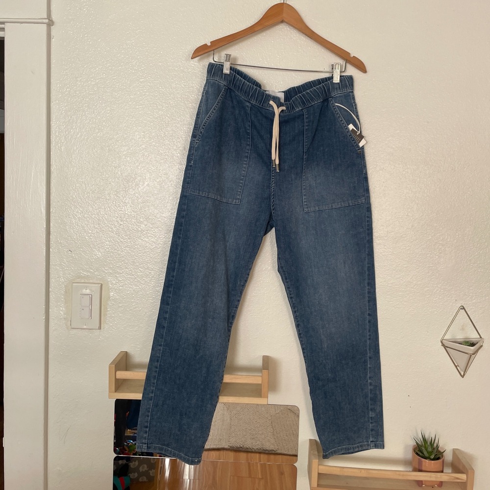 DU/ER‎ Lightweight Performance Denim Joggers Blue XL x 27 Drawstring Waist